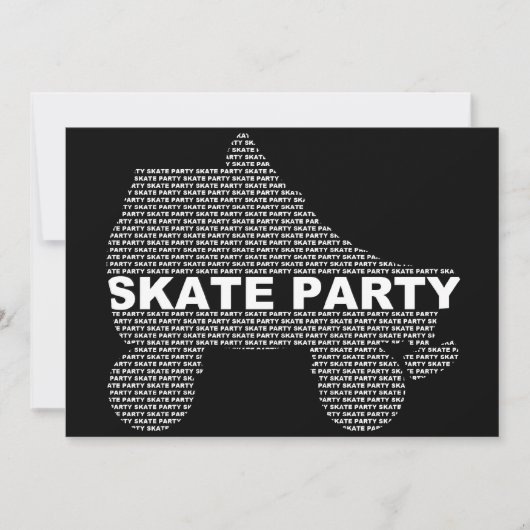 Party Einladungen des Skate: Typstapel (Vorderseite)