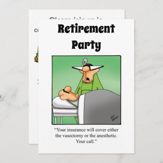 Party Einladungen des Spaßes für die sonnige mediz (Vorne/Hinten)