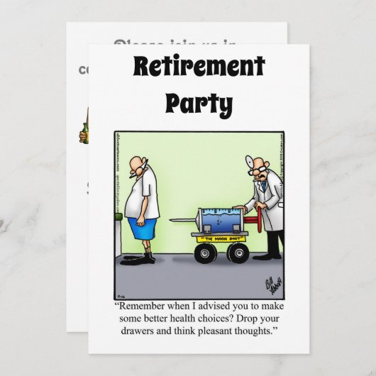 Party Einladungen des Spaßes für die sonnige mediz (Vorne/Hinten)