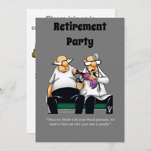 Party Einladungen des Spaßes für die sonnige mediz (Vorne/Hinten)