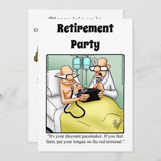 Party Einladungen des Spaßes für die sonnige mediz (Vorne/Hinten)