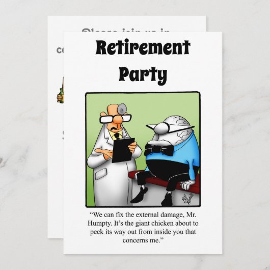 Party Einladungen des Spaßes für die sonnige mediz (Vorne/Hinten)