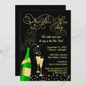 Party Einladungen des Sylvesterabends (Vorne/Hinten)