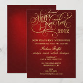 Party Einladungen des Sylvesterabends - elegantes (Vorne/Hinten)