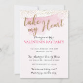 Party Einladungen des Watercolor Valentins (Vorderseite)