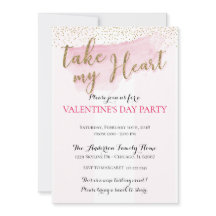 Party Einladungen des Watercolor Valentins