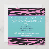 Party Einladungen des Wellness-Centers (Rückseite)