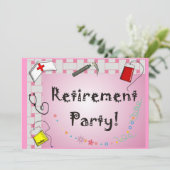 Party Einladungen, die sich in der Krankenversorgu Einladung (Stehend Vorderseite)