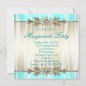 Party Einladungen für Aquamarine Blaumasquerade (Rückseite)