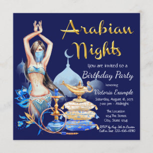 Party Einladungen für arabische Nächte