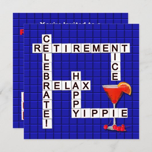 Party Einladungen für das Ruhestand - Puzzle (Vorne/Hinten)