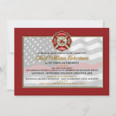 Party Einladungen für das Ruhestand von Feuerwehrl (Vorderseite)