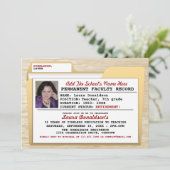 Party Einladungen für das Ruhestand von Funny Teac (Stehend Vorderseite)