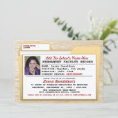 Party Einladungen für das Ruhestand von Funny Teac (Stehend Vorderseite)