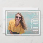 Party Einladungen für das White Script-Foto (Vorderseite)