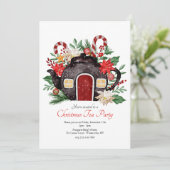 Party Einladungen für den Holiday Tee (Stehend Vorderseite)