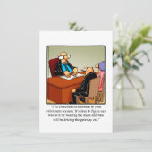 Party Einladungen für den Spaß von Funny Retiremen (Stehend Vorderseite)