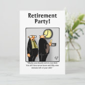 Party Einladungen für den Spaß von Funny Retiremen (Stehend Vorderseite)