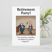 Party Einladungen für den Spaß von Funny Retiremen (Stehend Vorderseite)