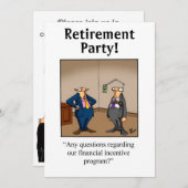 Party Einladungen für den Spaß von Funny Retiremen (Vorne/Hinten)