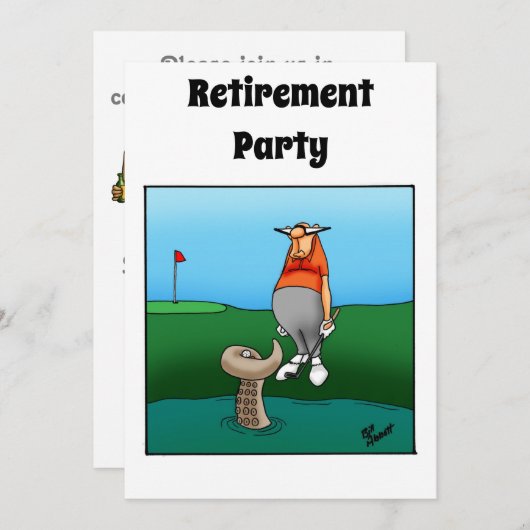 Party Einladungen für den Spaß von Funny Retiremen (Vorne/Hinten)