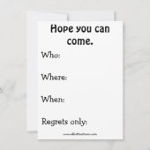 Party Einladungen für den Spaß von Funny Retiremen (Rückseite)