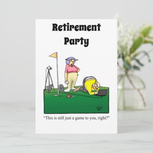 Party Einladungen für den Spaß von Funny Retiremen (Stehend Vorderseite)