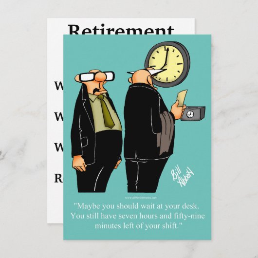 Party Einladungen für den Spaß von Funny Retiremen (Vorne/Hinten)