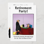 Party Einladungen für den Spaß von Funny Retiremen (Vorne/Hinten)
