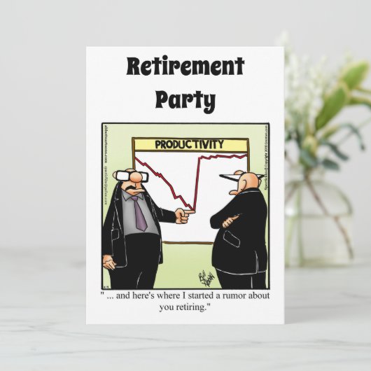 Party Einladungen für den Spaß von Funny Retiremen (Stehend Vorderseite)