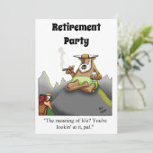Party Einladungen für den Spaß von Funny Retiremen (Stehend Vorderseite)