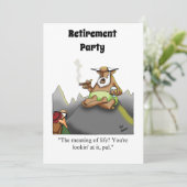 Party Einladungen für den Spaß von Funny Retiremen (Stehend Vorderseite)