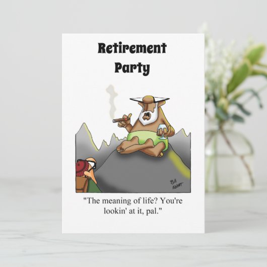 Party Einladungen für den Spaß von Funny Retiremen (Stehend Vorderseite)