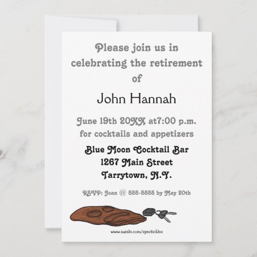 Party Einladungen für den Spaß von Funny Retiremen (Rückseite)