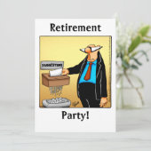 Party Einladungen für den Spaß von Funny Retiremen (Stehend Vorderseite)