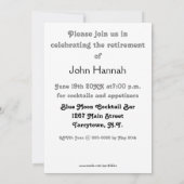 Party Einladungen für den Spaß von Funny Retiremen (Rückseite)