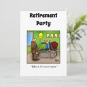 Party Einladungen für den Spaß von Funny Retiremen (Stehend Vorderseite)