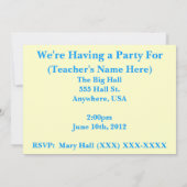 Party Einladungen für die Altersversorgung von Leh (Rückseite)