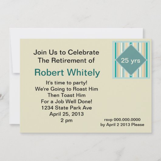 Party Einladungen für die Altersvorsorge (Rückseite)