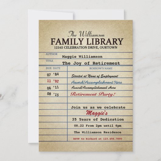 Party Einladungen für die biblische Altersvorsorge (Vorderseite)