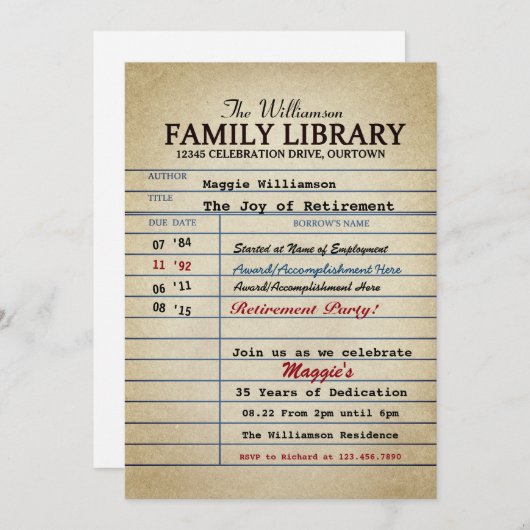 Party Einladungen für die biblische Altersvorsorge (Vorne/Hinten)