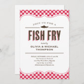 Party Einladungen für die Fischerei (Vorne/Hinten)