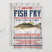 Party Einladungen für die Fischerei (Vorne/Hinten)