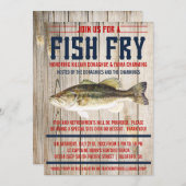 Party Einladungen für die Fischerei (Vorne/Hinten)