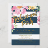 Party Einladungen für die Retirement von Gold, Flo (Vorderseite)