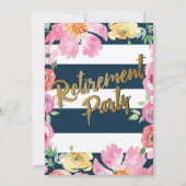 Party Einladungen für die Retirement von Gold, Flo (Rückseite)