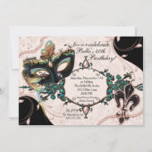 Party Einladungen für die venezianische Maskerade (Rückseite)