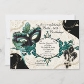 Party Einladungen für die venezianische Maskerade (Rückseite)