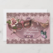 Party Einladungen für die venezianische Maskerade (Vorderseite)