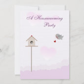 Party Einladungen für die Vogelnistenwärmung (Rückseite)